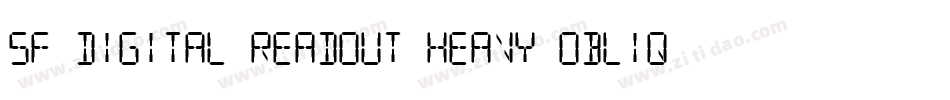 SF Digital Readout Heavy Oblique字体转换